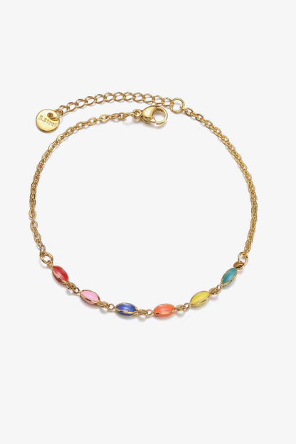 Bracelet en acier inoxydable multicolore