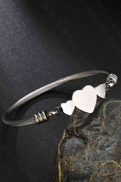 Bracelet Coeur En Acier Inoxydable