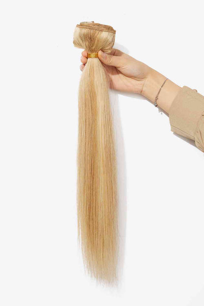 18" 100g #27/613 Extensions de cheveux à clipser Cheveux vierges humains