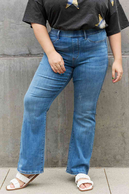 Judy Blue Lolita - Jean bootcut slim taille haute à enfiler pleine taille