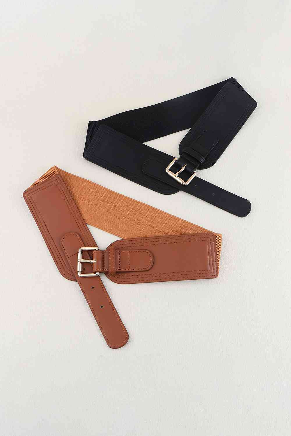 Ceinture large élastique en PU