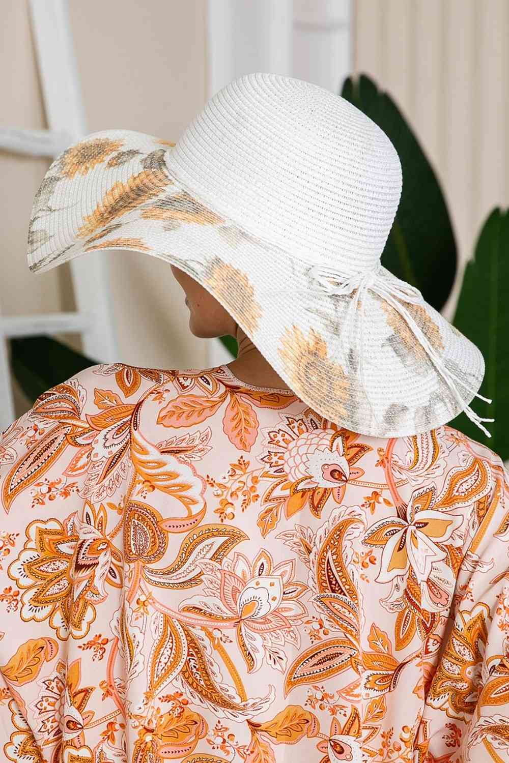 Justin Taylor Sunflower Bow Detail Sunhat