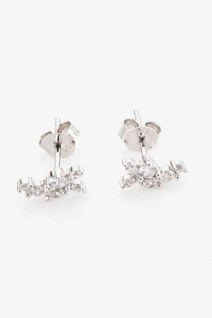 Boucles d'oreilles à tige en argent sterling 925 avec zircone