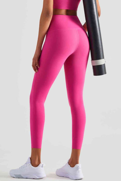 Leggings de yoga de cintura alta sin costuras hasta el tobillo