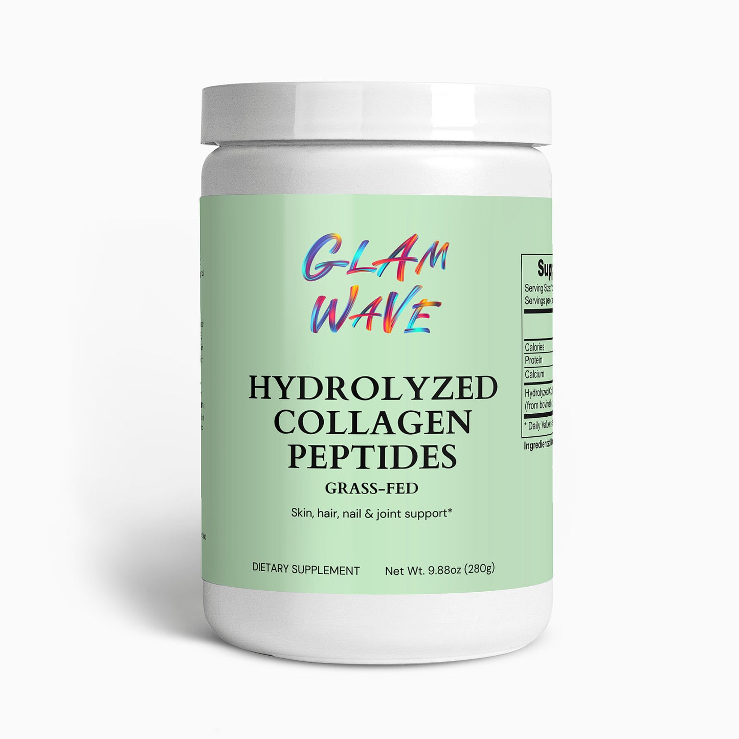 Peptides de collagène hydrolysés nourris à l'herbe 9,88 lb Glam Wave