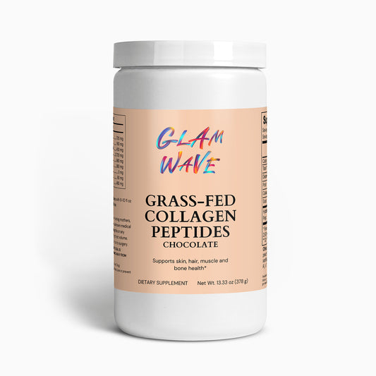 Grass-Fed Collagen Peptides Powder (Chocolate) 13.33oz Glam Wave