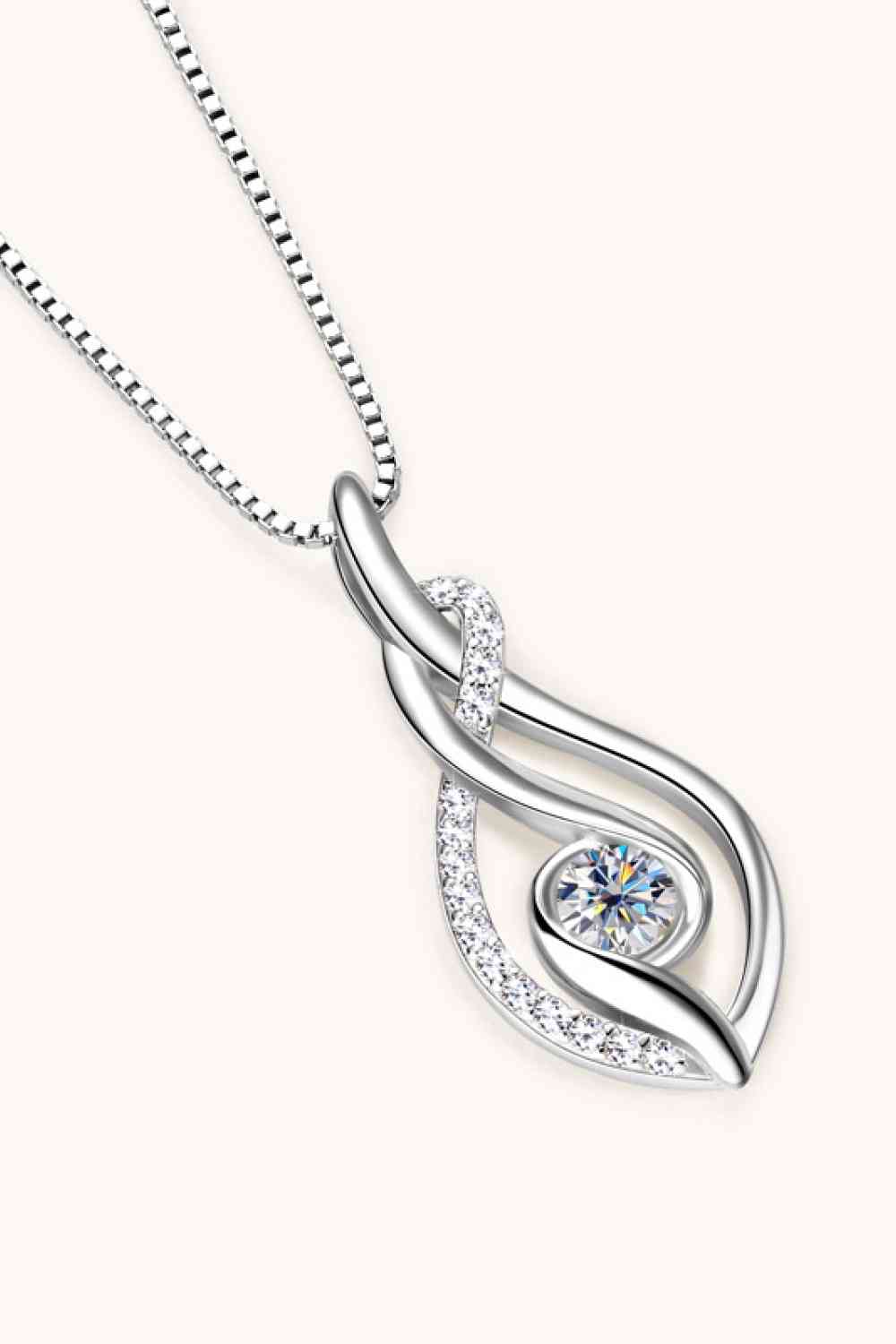 Collier en argent sterling 925 Moissanite