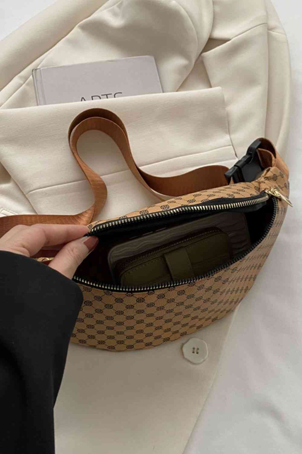 Sac à bandoulière en cuir PU imprimé