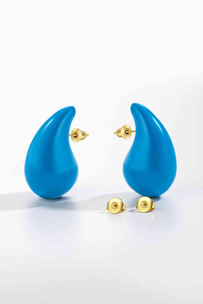 Boucles d'oreilles en laiton goutte d'eau de grande taille