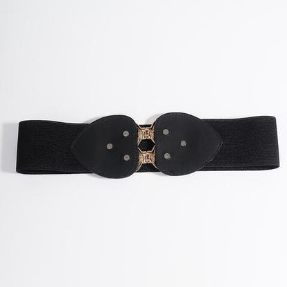 Ceinture élastique à boucle feuille en alliage