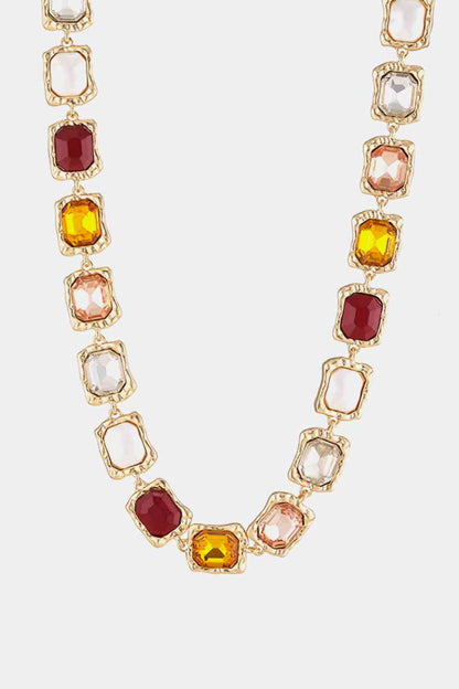 Collier en alliage de pierre de verre