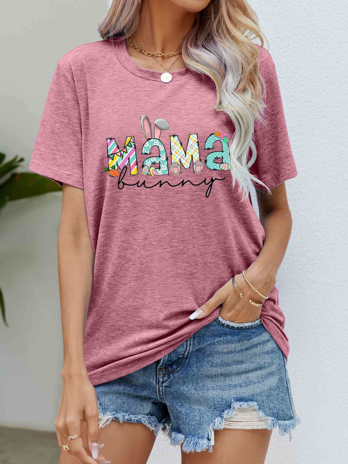 MAMA BUNNY Camiseta gráfica de Pascua