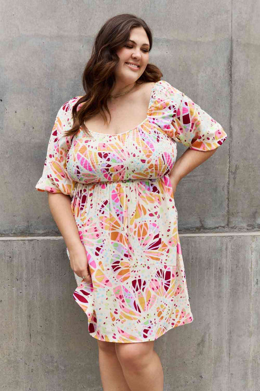 ODDI Mini-robe à imprimé floral pleine taille