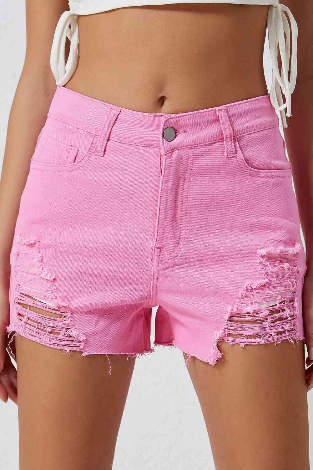 Shorts vaqueros desgastados