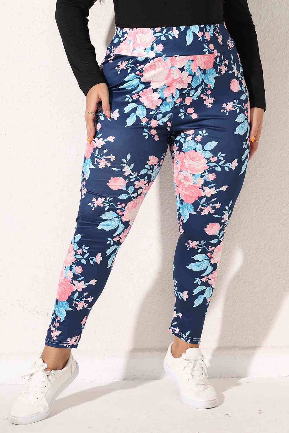 Legging con estampado floral de talla grande