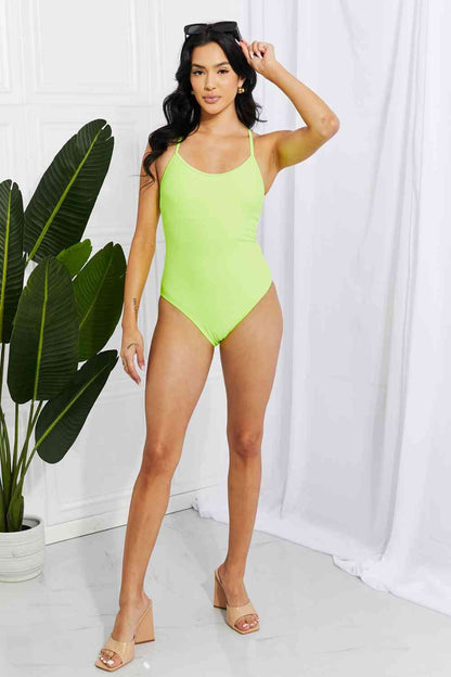 Marina West Swim - Une-pièce à marée haute en citron-lime