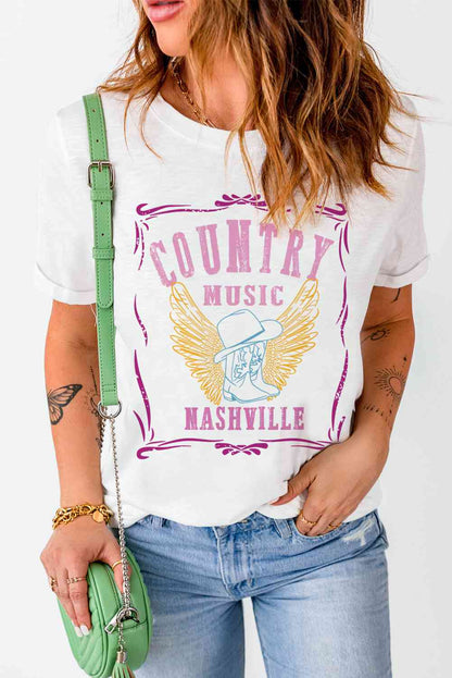 Camiseta gráfica COUNTRY MUSIC NASHVILLE