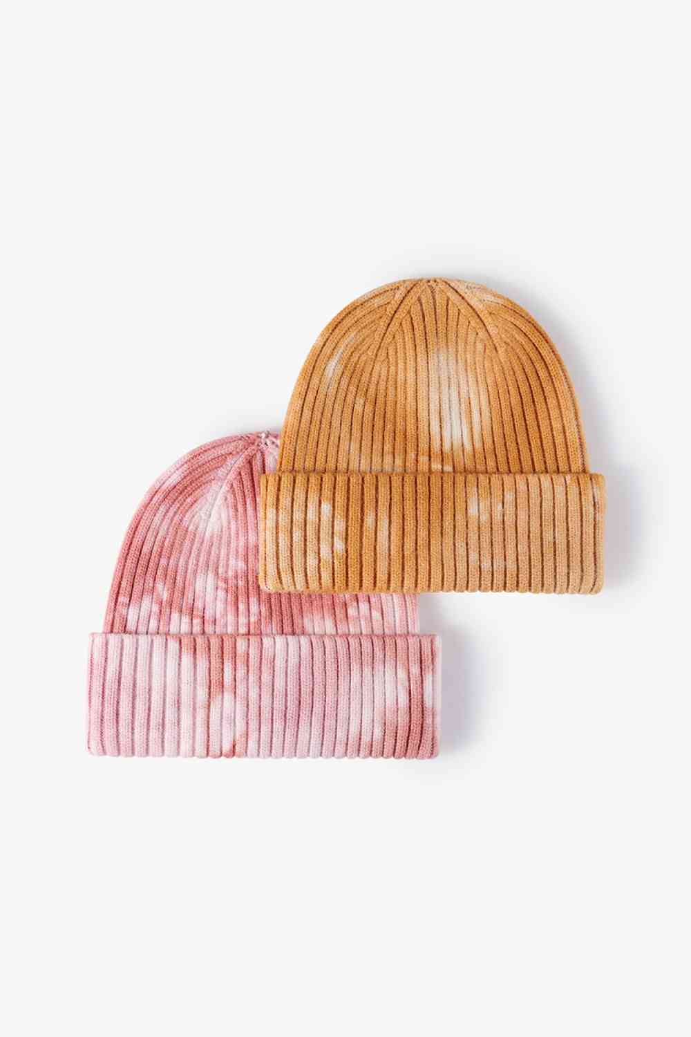 Gorro con puños de canalé Tie-Dye