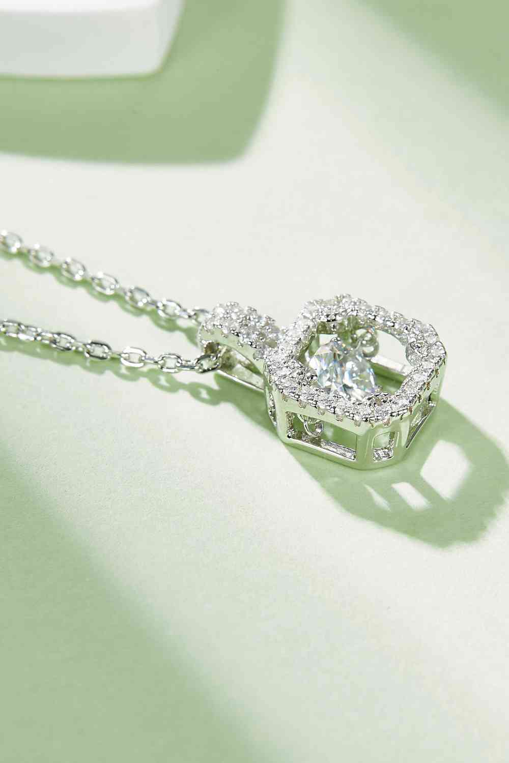 Collier en argent sterling 925 Moissanite adoré