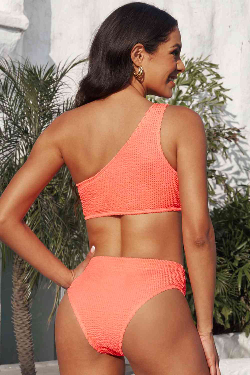 Ensemble de bikini texturé à une épaule