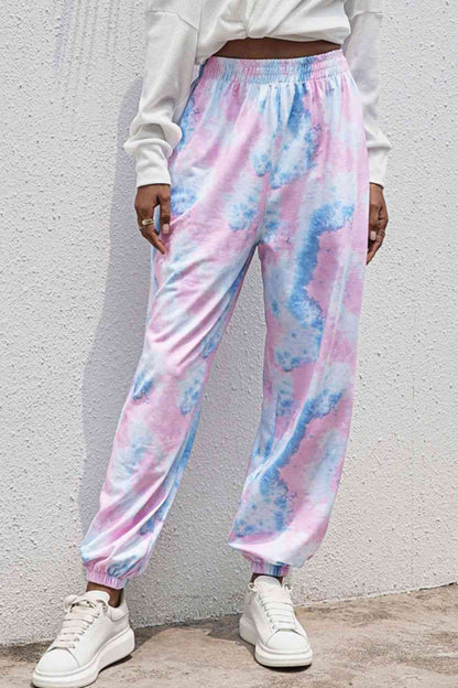 Pantalon de jogging tie-dye avec poches