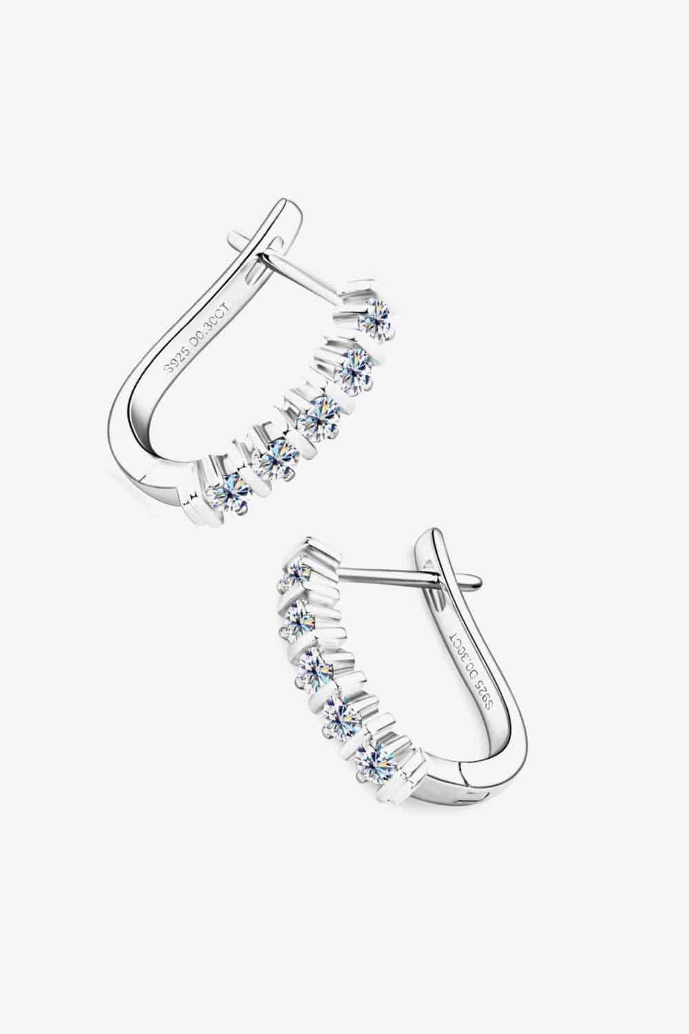 Boucles d'oreilles en argent sterling 925 Moissanite