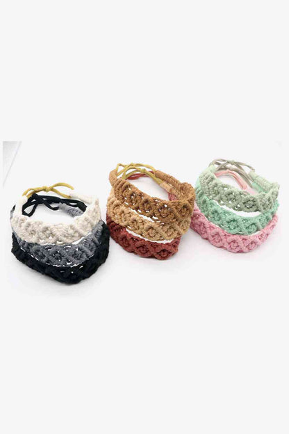 Assortiment de 2 bandeaux flexibles en macramé