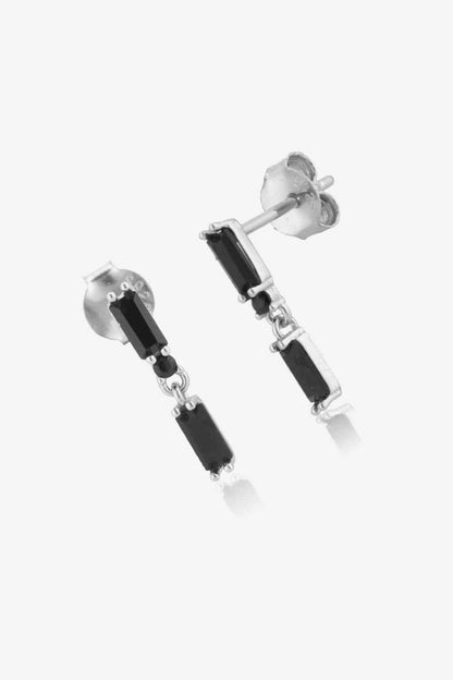 Boucles d'oreilles pendantes en argent sterling 925 avec zircone