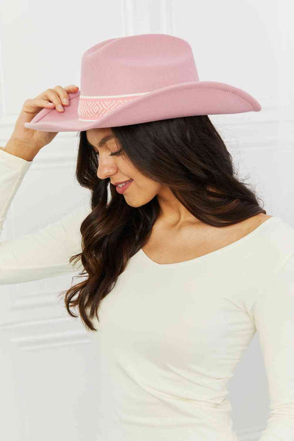 Chapeau de cowboy Fame Western Cutie en rose