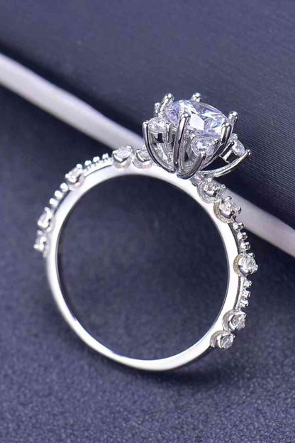 Bague à 6 griffes moissanite 1 carat