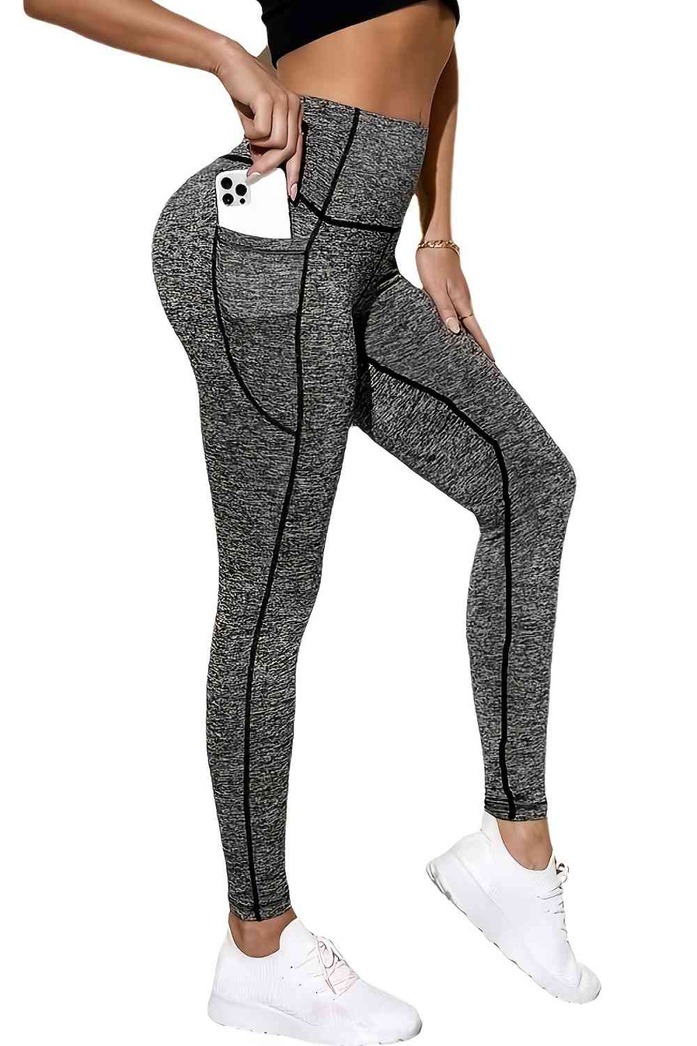 Legging de sport à large ceinture avec poches latérales