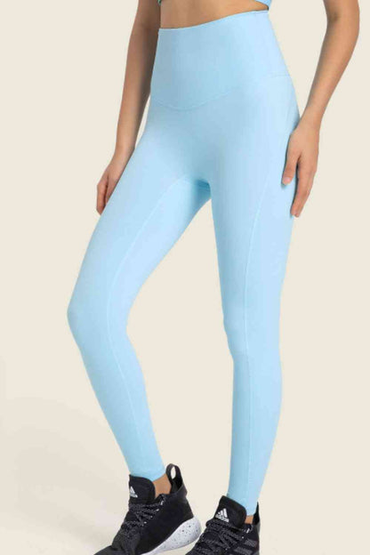 Legging de yoga taille haute sans couture à large ceinture