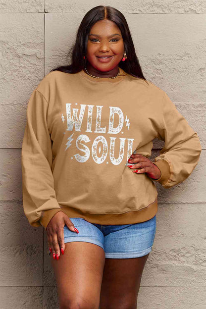 Simply Love Sweat-shirt graphique WILD SOUL pleine grandeur