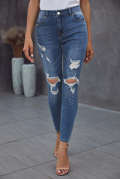 Baeful - Jean skinny déchiré vintage