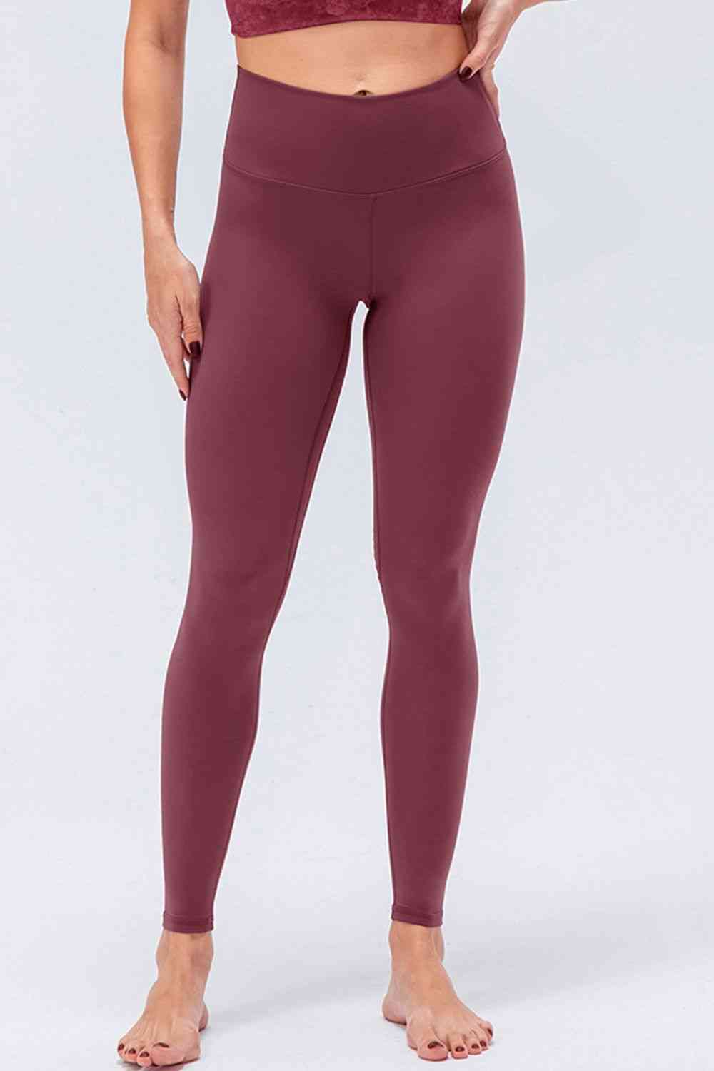 Legging actif coupe slim à large taille