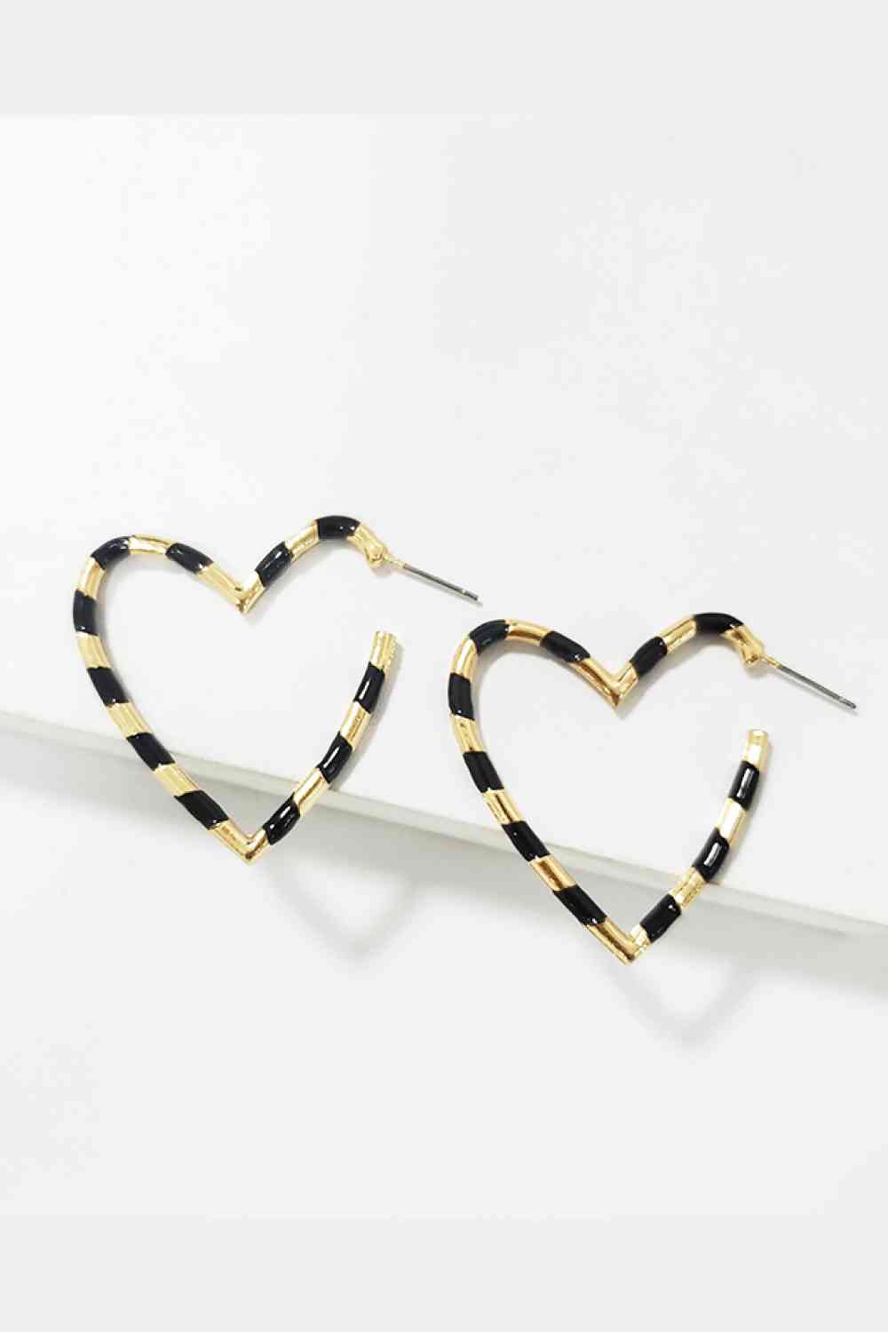 Boucles d'oreilles pendantes en forme de coeur