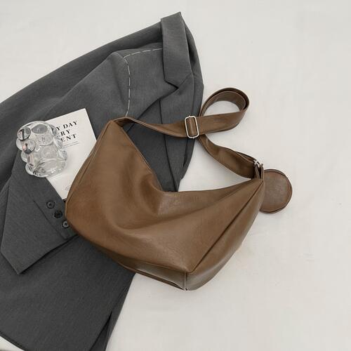 Sac à bandoulière en cuir PU avec petit sac à main