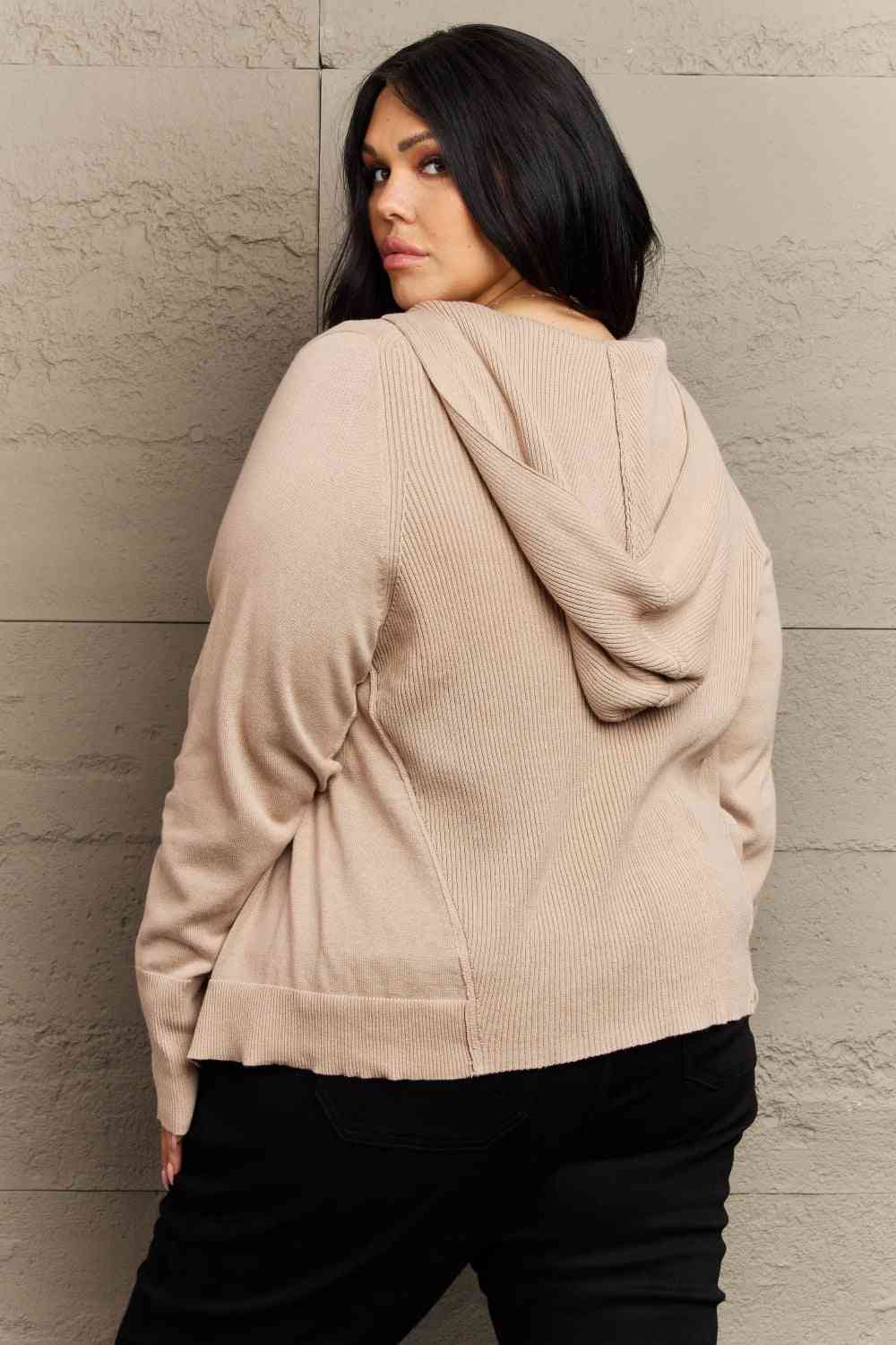 HEYSON Warm Me Up Cardigan à capuche pleine taille