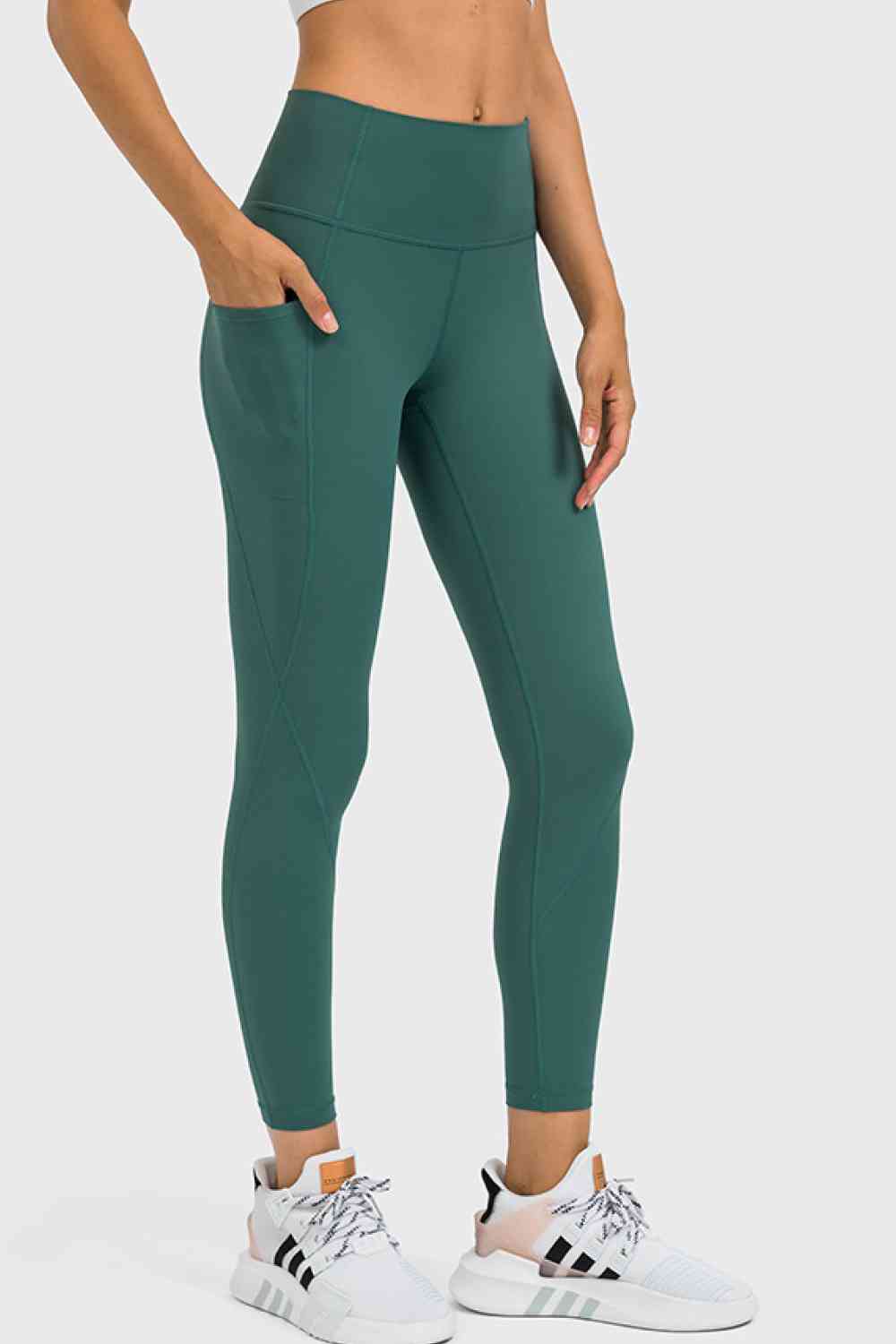 Leggings de yoga de talle alto con bolsillo lateral