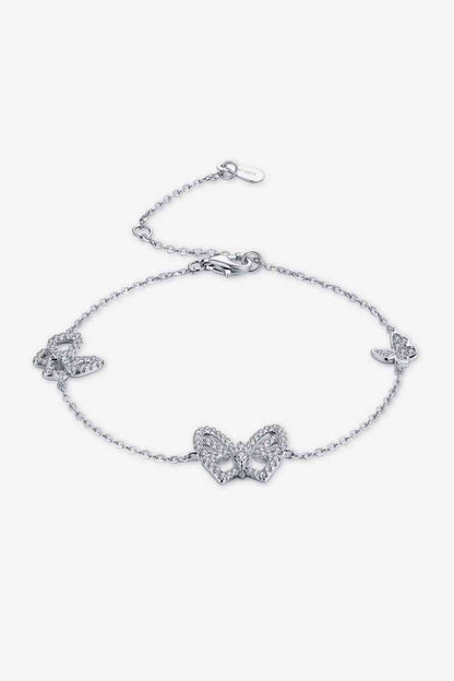 Pulsera con forma de mariposa de moissanita