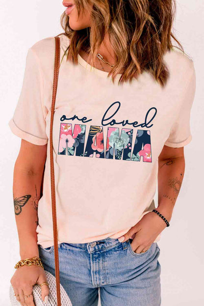 Camiseta con estampado floral de ONE LOVED MAMA