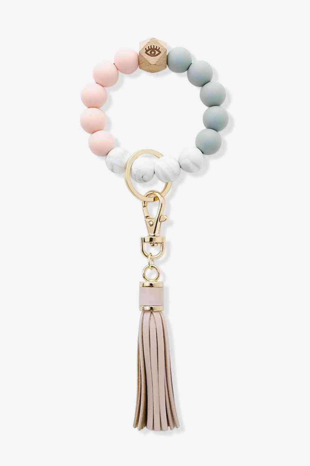 Paquet de 3 porte-clés avec bracelet en perles et pampilles