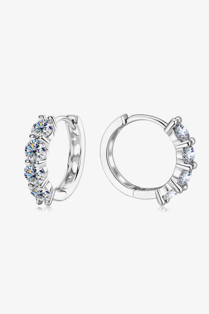 Boucles d'oreilles Huggie Moissanite 2.4 carats