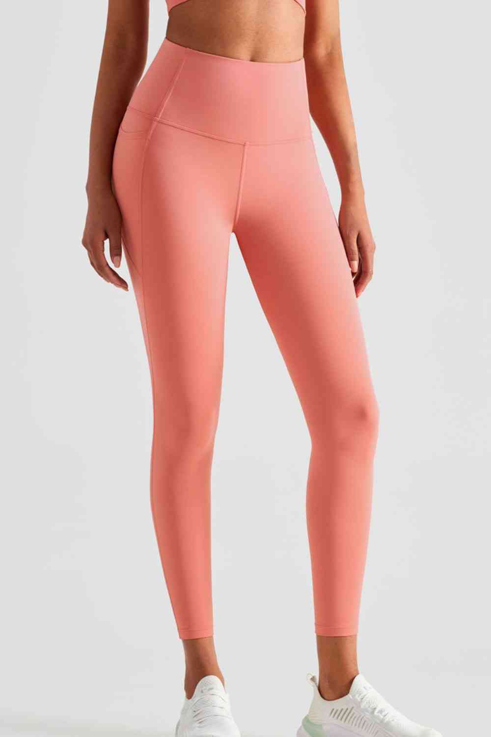 Leggings deportivos de cintura ancha con bolsillos