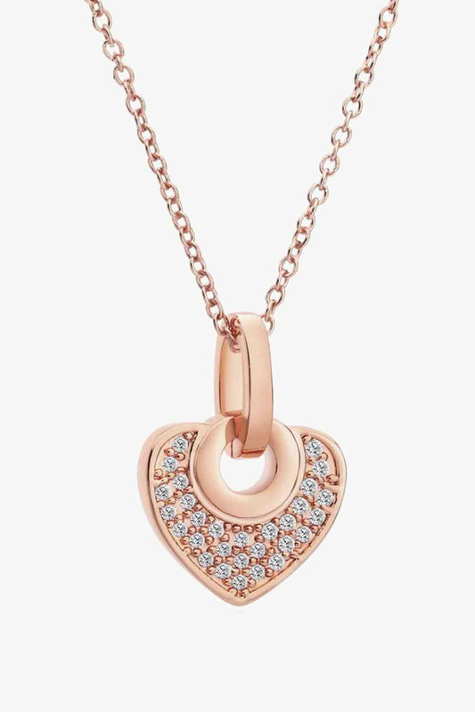 Collier pendentif coeur en cristal