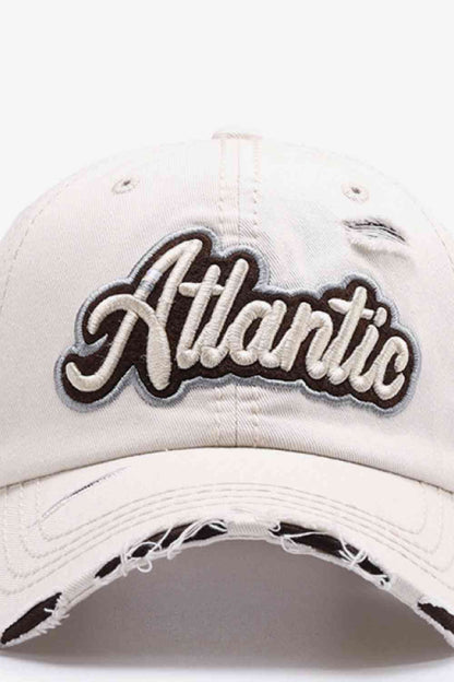 Casquette de baseball graphique en détresse ATLANTIC