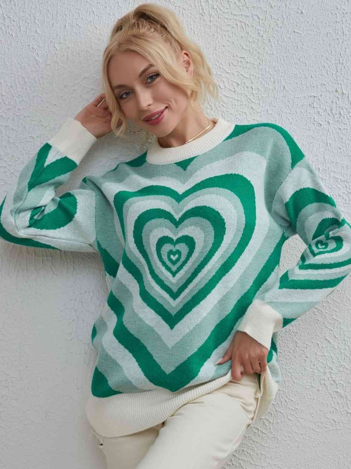 Jersey con hombros caídos y corazón