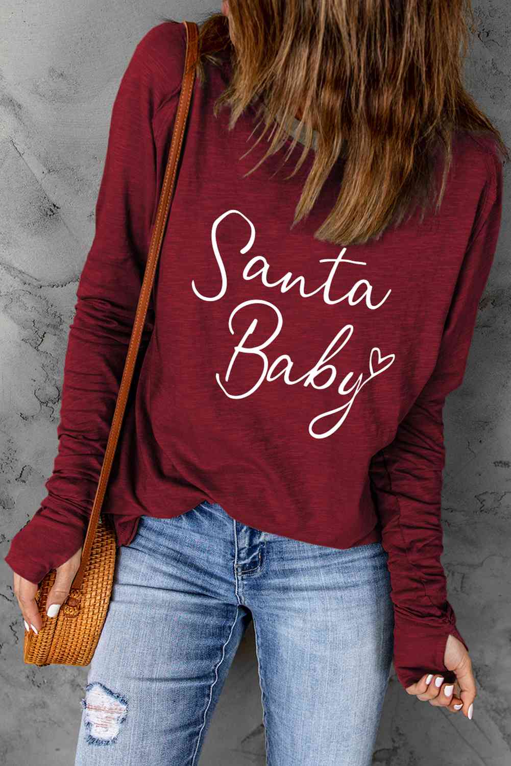 SANTA BABY T-shirt graphique à manches longues