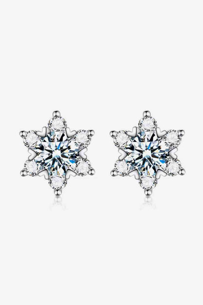 Boucles d'oreilles florales en moissanite 2 carats