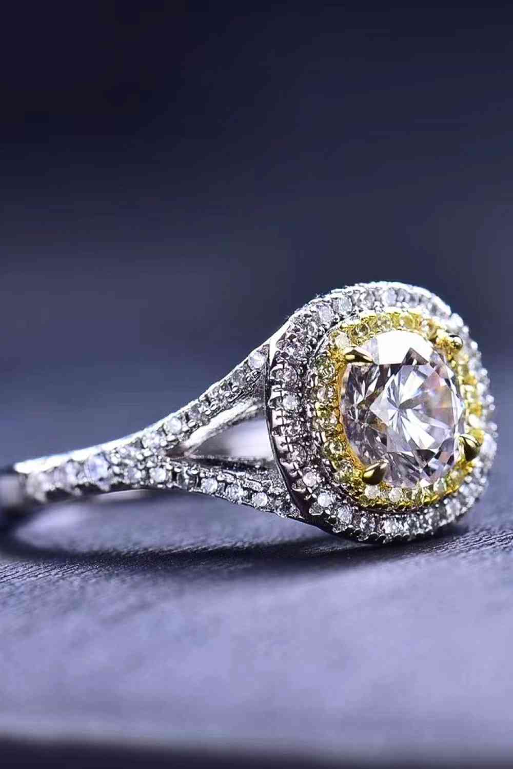 Bague Moissanite Bicolore 1 Carat